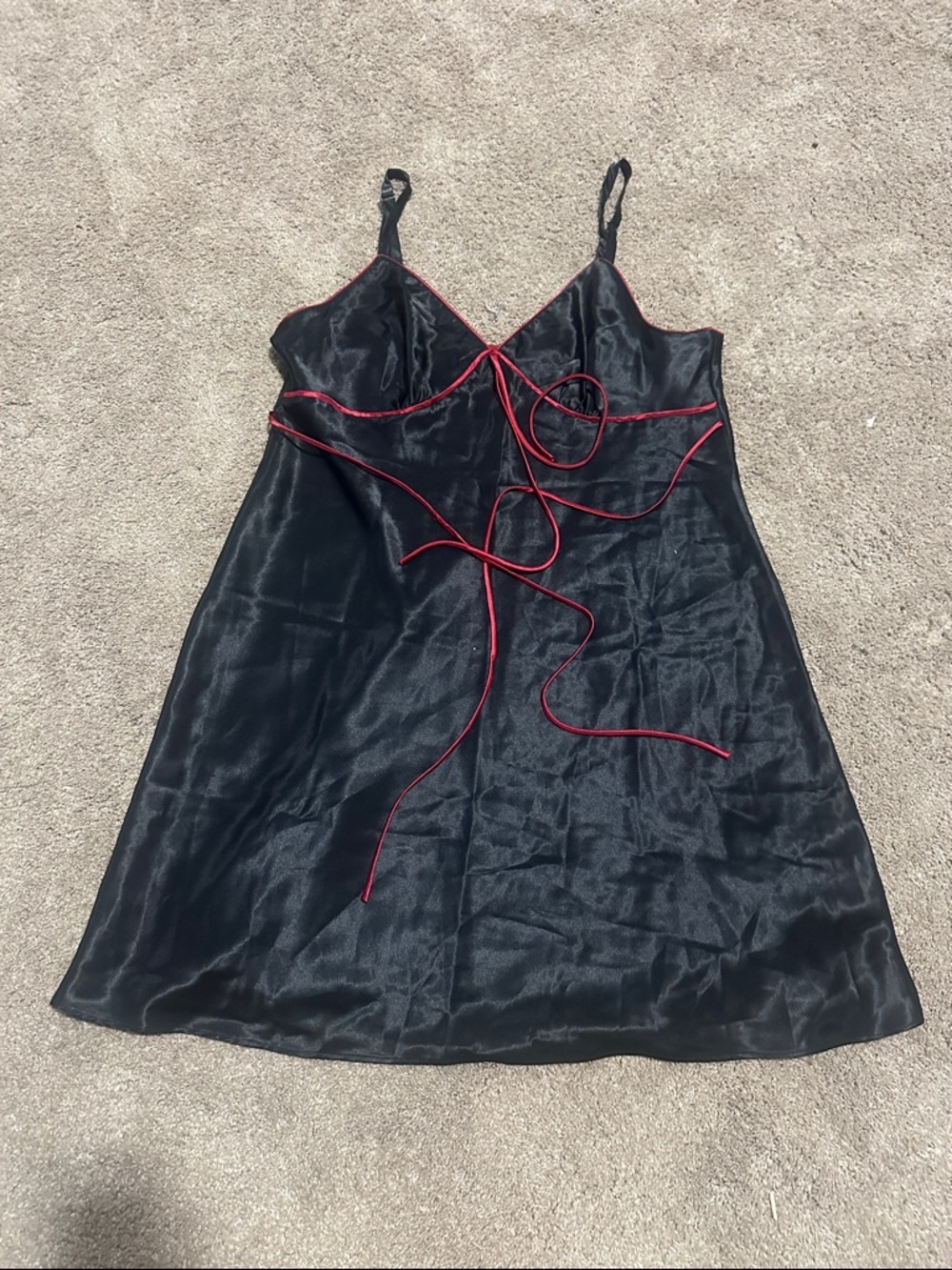 Adonna Black Satin Slip